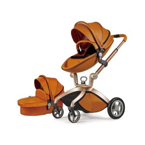 HOT MOM KOLICA ZA BEBE 2u1 (F22) - BROWN (sportsko sediste+korpa)